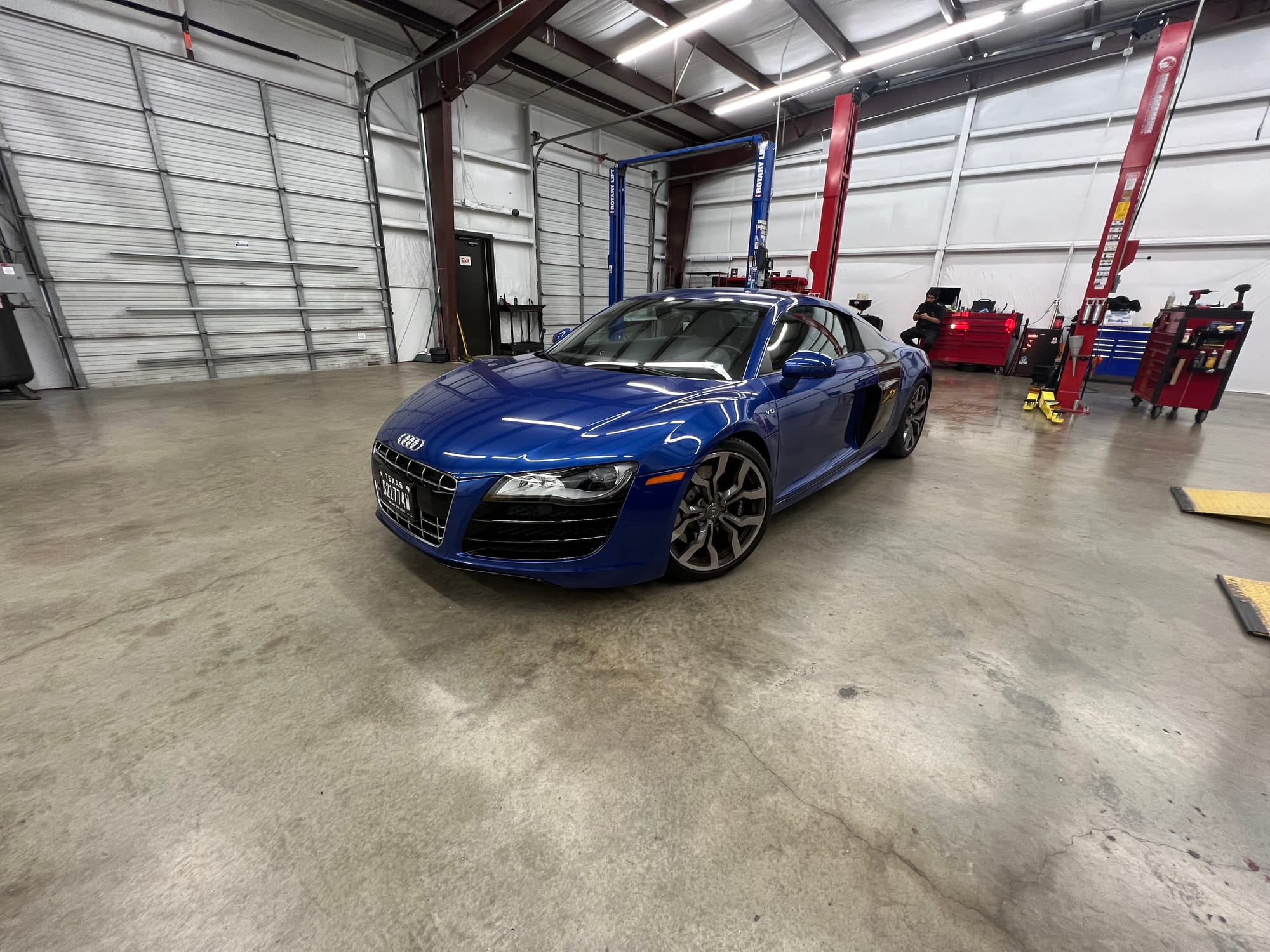 German car stored in the shop